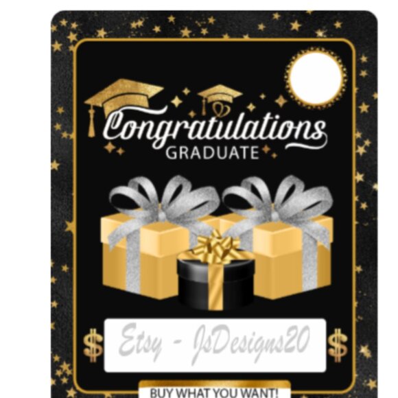 2 Graduation Black & gold Money Holder Bundle - Picture 2 of 5